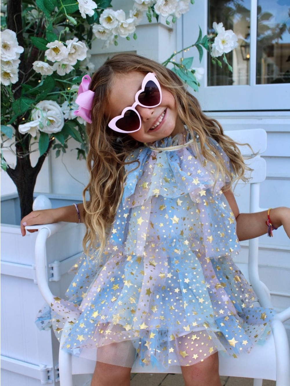 Lola + the Boys PASTEL STARS DRESS 1T